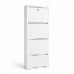 Hanah Home Cipősszekrény Fehér 4 Ajtós Zárral