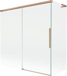 Mexen Rox L zuhanyfal 2-szárnyú tolóajtóval 160 + 75 x 150 cm, átlátszó, kefe hatású réz - 8C9L-160-075-65-00