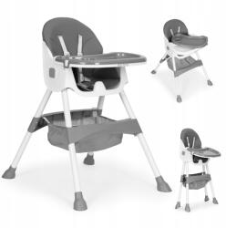 ECOTOYS Gyerek etetőszék tálca kosár 5 pontos biztonsági öv szürke Ecot (HC521 GREY)