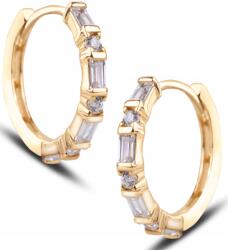 Goldmark Arany Karikafülbevaló Fehér Cirkónia Kővel 14, 5 MM 14K 585