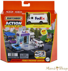 Mattel : Action Drivers FedEx Csomagküldő Központ játékszett kisautóval (HLY62)