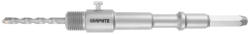 GRAPHITE coroană foraj M22, 200 mm, adaptor disc, tijă HEX, burghiu de centrare (55H330)