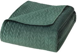SN Cuvertură de catifea pentru pat Moxie Culoare: Verde, Dimensiuni: 240x220