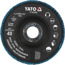 TOYA Disc abraziv cu lamele P40, 125 mm (YT-833005)