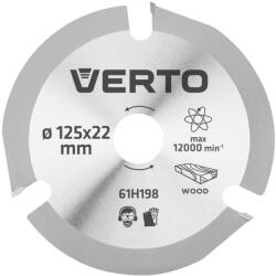 VERTO Disc circular pentru lemn, 125x22, 2 mm (61H198)