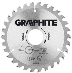 GRAPHITE Disc de ferăstrău circular din, din metal dur, 130x30 mm, 30 de dinți (55H602)