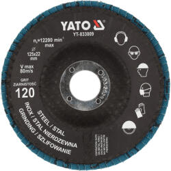 TOYA Disc abraziv cu lamele P120, 125 mm (YT-833009)