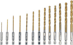 TOYA Set de burghie metalice, 13 bucăți hexagonale (21655) Burghiu