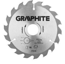 GRAPHITE Disc de ferăstrău circular cu dinți din metal dur, 165x30 mm, 18 dinți (57H648)