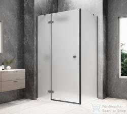 SAPHO GLOBE GUN METAL nyílóajtó oldalfallal, 1000x1000mm, balos, matt üveg (GB1010-3415MLGM) (GB1010-3415MLGM)
