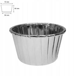 Cuki Alfatec Alfatec muffin papír, ezüst metál 50/39 mm, 20 db elegáns (5905204455784)