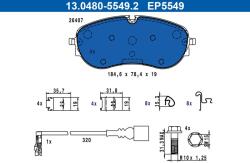 ATE Set placute frana ATE 13.0480-5549.2 (13.0480-5549.2)