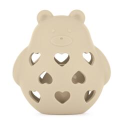 Petite&mars Bear Basil szilikon rágóka és csörgő - Desert Sand - 0 hó+ (5913689)