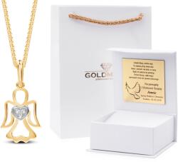 Goldmark Arany Nyakláncszett Angyalkával Keresztelőre, Szent Communióra 14KT 585 (ZKLO585)