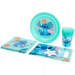 Procos Party szett Lilo és Stitch Tányérok Bögrék Lufik Szalvéták stb 36 db-os
