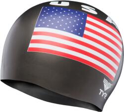 Tyr latex swim cap usa fekete