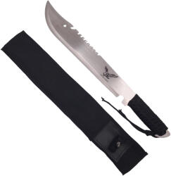 DEPOX Maceta de vanatoare DEPOX, Eagle Knife, 49.5 cm, otel inoxidabil, argintiu, teaca inclusa (2736)