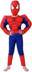 DEPOX Costum Clasic Spiderman cu muschi DEPOX®, 5-6 ani, poliester, rosu (2744) Costum bal mascat copii