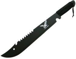 DEPOX Maceta de vanatoare DEPOX, Eagle Knife, 49.5 cm, otel inoxidabil, negru, teaca inclusa (2734)