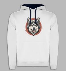 Roly Kapucnis pulóver Kutya Husky Hága ajándék fehér L