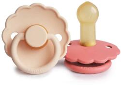 Frigg 2 db-os cumi FRIGG DAISY PINK CREAM/ POPPY, 6-18 hó, kaucsuk