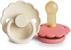 Frigg 2 db-os cumi FRIGG DAISY CREAM/ POPPY, 6-18 hó, kaucsuk