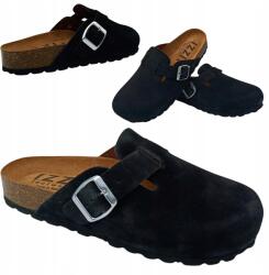  39 Flip-flop Női Természetes Bőr Fedett Lábujjak Kerti Háztartási Izzi (Izzi Berney Negro)