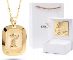 Goldmark Arany Medál Lánccal Keresztelő Aranyos Szent Communion Dedikáció 14K 585