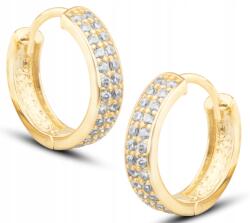 Goldmark Arany Klasszikus Karika Fülbevaló Fehér Kövekkel 14KT 585
