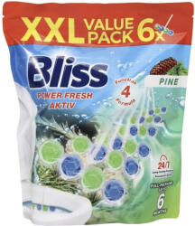 Bliss Toalett illatosító golyó BLISS XXL fenyő 6x50 g - papir-bolt