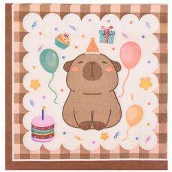 QX Szalvéta 33x33 cm Kapibara 20 db/csomag (364406)
