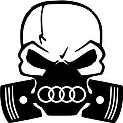 matrica. shop Audi koponya, gázmaszk matrica