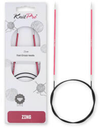 KnitPro Zing - fém fix körkötőtű - 80cm - 2.5 mm