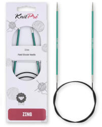 KnitPro Zing - fém fix körkötőtű - 80cm - 3 mm