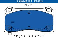 ATE Set placute frana ATE 13.0480-4714.2 (13.0480-4714.2)