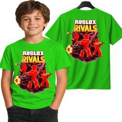  Gyerek Póló Zöld Játék Roblox Rivals Gamer Robloks L 152 CM
