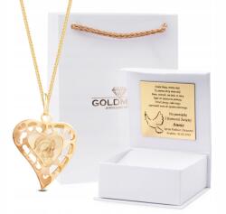 Goldmark Arany Szett Medállal Keresztelőre, Szent Communióra 14KT 585 (ZKOMPLETSERCELISIOGON585)