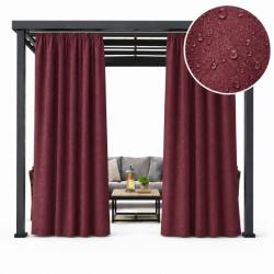 NOW-ART Kültéri vízálló függöny 155x200 terasz pergola pavilon bordó (Wodo-T 200 bordowa)