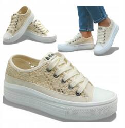 Lee Cooper 41 Női Fűzős Magasszárú Cipő Vastag Talppal Fűzött (Lee Cooper LCW-24-31-2180L)