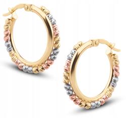 Goldmark Női Arany Karika Fülbevaló Gyémánt Golyókkal 14KT 585 - allegro - 185 155 Ft
