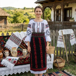 Ie traditionala Costum popular format din catrinta , brau si ie - Bianca 2