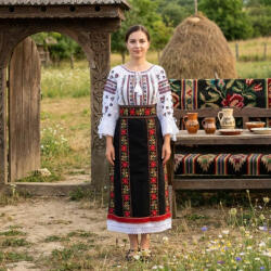 Ie traditionala Costum popular format din catrinta , brau si ie - Robertina 5
