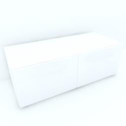 Spectral Mobila Armonia Comoda alba cu 2 usi cu sistem "PUSH TO OPEN" fronturi MDF Alb Mat Comoda