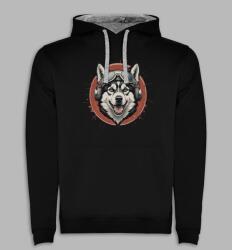 Roly Husky kutya kapucnis pulóver ajándékba fekete XXL