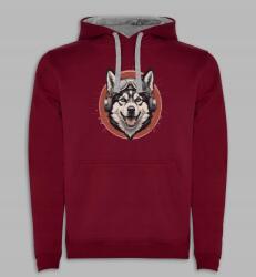 Roly Kapucnis pulóver Kutya Husky Hága ajándék bordó M