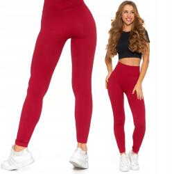 Moraj Női bordázott leggings magas derékkal Divatos Lábszármelegítő Piros Moraj L/XL (RDL1000-020)