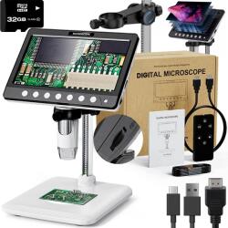 Inskam Digitális Mikroszkóp 1200x 7" Pc MacOS Windows 32GB Usb-c 8LED (Inskam 330H)