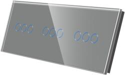 Luxion Panou întrerupator touch triplu x3 din sticla securizata Luxion, gri (LX-GP024GY)