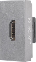 Luxion Priza HDMI modulara 1M Luxion gri, standard italian pentru rame din sticla (LXI-069GY)