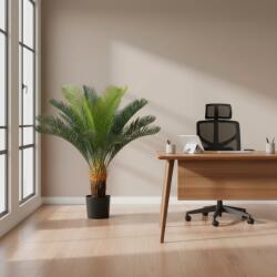  Palmier artificial decorativ cu ghiveci, 24 frunze, 85 cm, verde (AT1CT-IM1P-PL1D-TS24085)